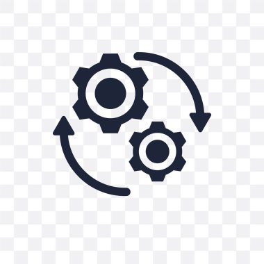 Döndürme şeffaf simgesi. Döndürme simgesi tasarım yapay Intellegence Collection.