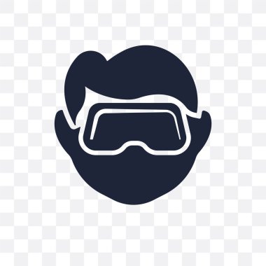 Sanal gerçeklik şeffaf simge. Sanal gerçeklik sembolü tasarım gelecek teknoloji Collection.