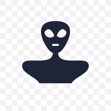 Uzaylı şeffaf simge. Uzaylı sembolü tasarım astronomi Collection.