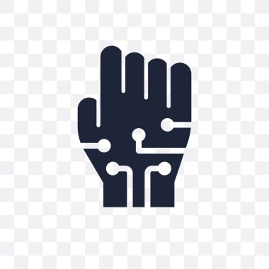 Kablolu eldiven şeffaf simge. Eldiven sembolü tasarım gelecek teknoloji koleksiyonundan kablolu.