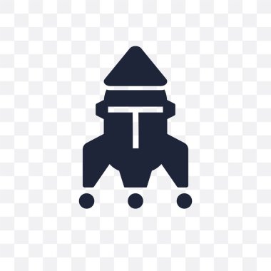 Roket gemisi şeffaf simge. Roket gemisi sembolü tasarım astronomi Collection.