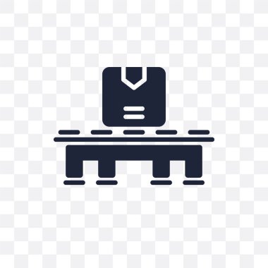 Palet şeffaf simge. Palet sembolü tasarımdan teslim ve lojistik koleksiyon.