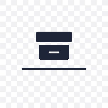 Teslimat kutusu şeffaf simge. Teslimat ve lojistik koleksiyonu teslim kutusu sembolü tasarım.