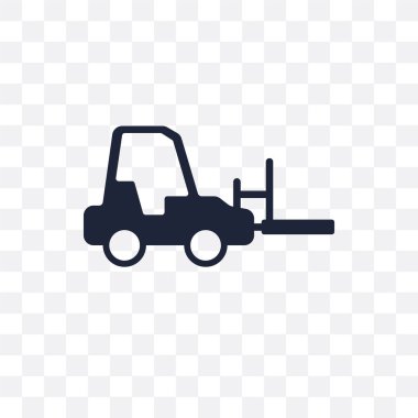 Forklift şeffaf simge. Dağıtım ve lojistik koleksiyonu forklift sembolü tasarım.
