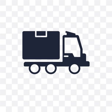 Nakliye şeffaf simge. Teslimat ve lojistik koleksiyonu nakliye sembolü tasarım.