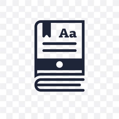 EBook şeffaf simge. EBook sembolü tasarım koleksiyonu öğrenme Online.