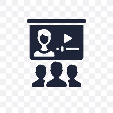 Online sınıf şeffaf simgesi. Online sınıf simgesi tasarım koleksiyonu öğrenme Online.