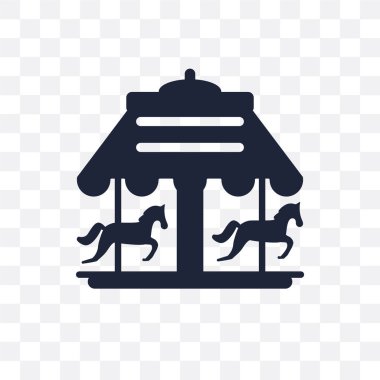 Atlıkarınca şeffaf simge. Atlıkarınca sembolü tasarım eğlence Collection.