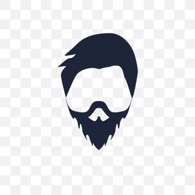 Kıvrılmış bıyık ipucu varyant şeffaf simge. Bıyık ipucu varyant sembolü tasarım insan vücut parçaları koleksiyonundan kıvrılmış.