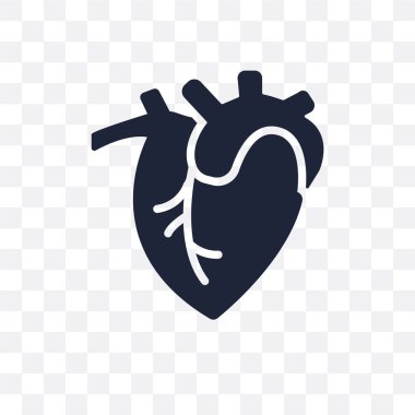 İnsan kalp şeffaf simgesi. İnsan kalp sembol tasarımı insan vücut parçaları Collection.