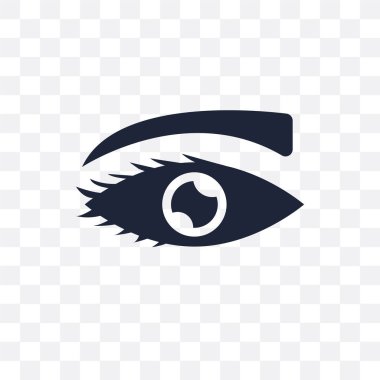 Göz kirpiklere şeffaf simge ile. Göz kirpiklere sembol tasarımı insan vücut parçaları koleksiyonu ile.