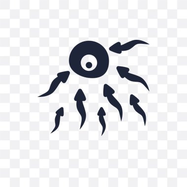 Spermlerinin şeffaf simge. Spermlerinin sembolü tasarım insan vücut parçaları Collection.