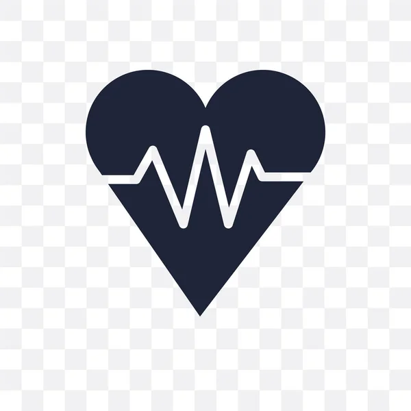 Fitness Corazón Icono Transparente Fitness Diseño Del Símbolo Del Corazón — Vector de stock