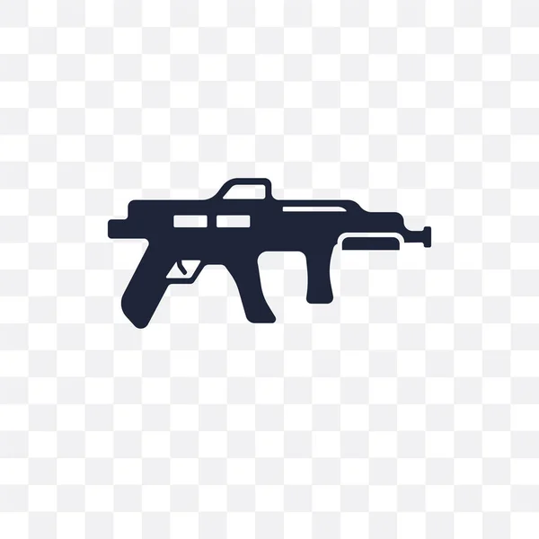 Automatická Zbraň Transparentní Ikona Automatický Návrh Symbol Zbraň Armády Kolekce — Stockový vektor