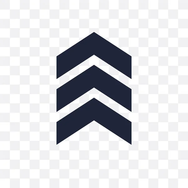 Chevrons Ícone Transparente Design Símbolo Chevrons Coleção Exército — Vetor de Stock