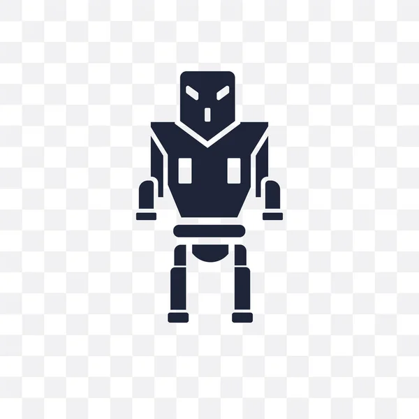 Machine Robot Militaire Icône Transparente Robot Militaire Conception Symbole Machine — Image vectorielle