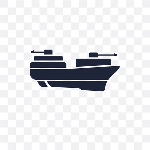 Ícone Transparente Navio Militar Projeto Símbolo Navio Militar Coleção Exército — Vetor de Stock
