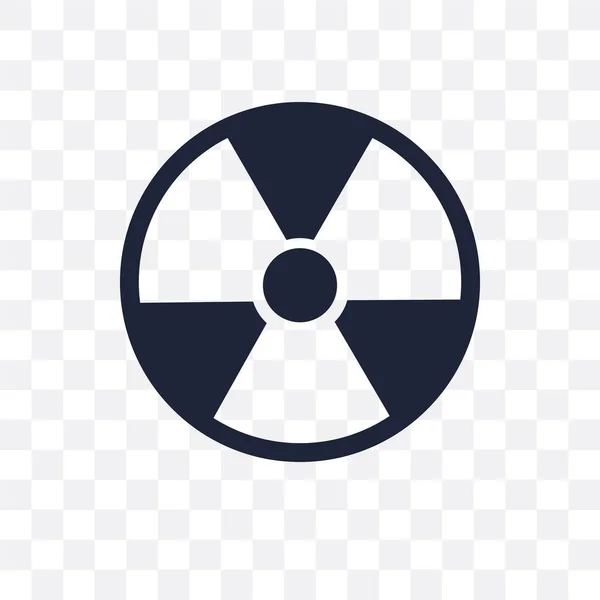 Icono Nuclear Transparente Diseño Símbolo Nuclear Colección Army — Vector de stock