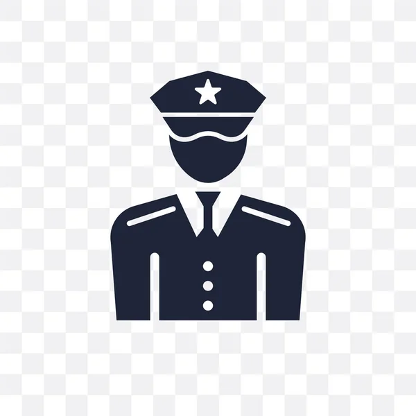 Офіцер Прозорою Іконкою Дизайн Символом Офіцер Армії Колекції — стоковий вектор