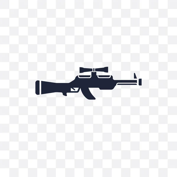 Sniper Rifle Transparant Pictogram Sniper Rifle Symbool Ontwerp Uit Leger — Stockvector