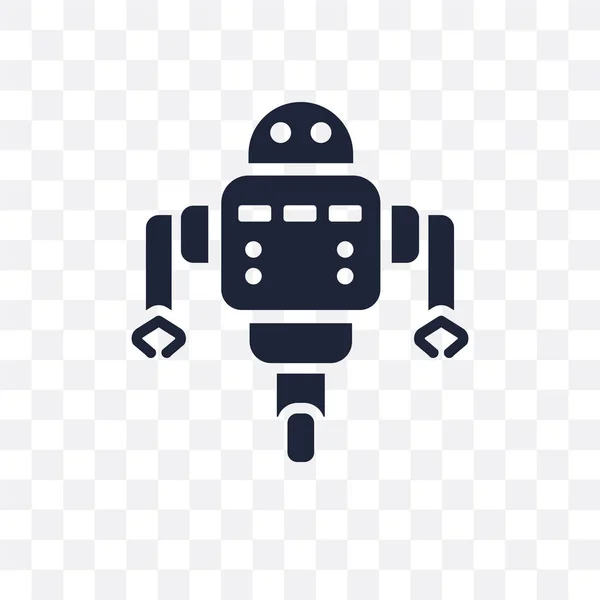 Ρομπότ Βοηθός Διαφανές Εικονίδιο Ρομπότ Βοηθός Σύμβολο Σχεδιασμού Από Τεχνητή — Διανυσματικό Αρχείο