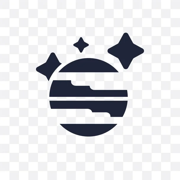 Průhledná Ikona Jupiter Jupiter Symbol Designu Kolekce Astronomie — Stockový vektor