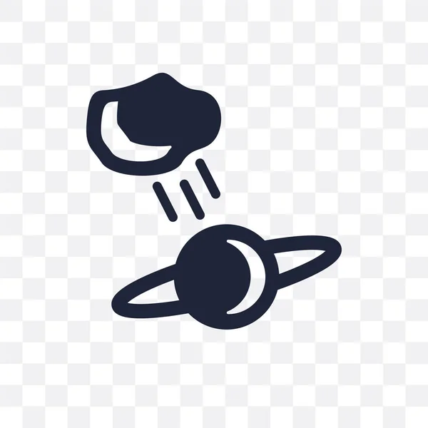 Прозора Іконка Метеорита Дизайн Символів Метеорита Колекції Астрономія — стоковий вектор