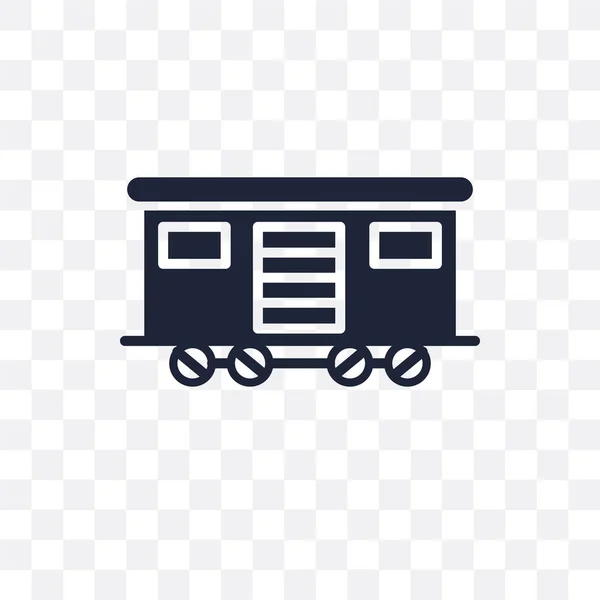 貨物鉄道の透明なアイコン 配送と物流のコレクションから貨物鉄道シンボル デザイン — ストックベクタ