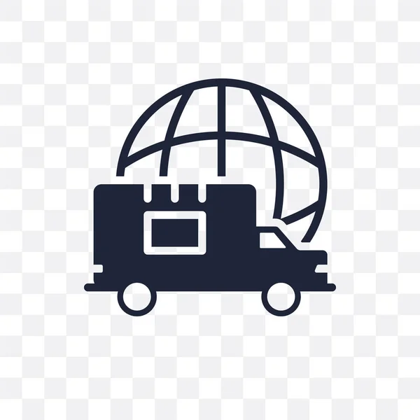 Globales Logistisches Transparentes Symbol Globales Logistisches Symboldesign Aus Auslieferung Und — Stockvektor