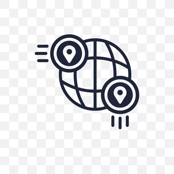 Global Distribution Transparent Icon Global Distribution Symbol Design Delivery Logistic — Stock Vector