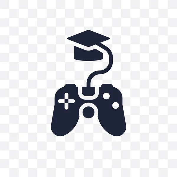 ゲーム学習の透明なアイコン ゲーム学習のシンボル デザイン教育のコレクションから — ストックベクタ