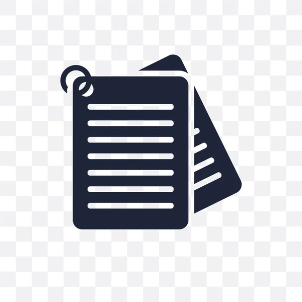 ノートの透明なアイコン オンライン学習の収集からノート シンボル デザイン — ストックベクタ