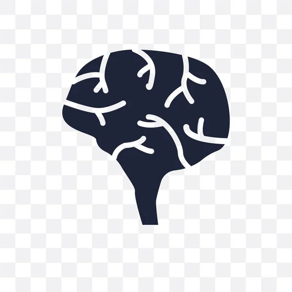 Cerebro Humano Icono Transparente Diseño Del Símbolo Del Cerebro Humano — Archivo Imágenes Vectoriales