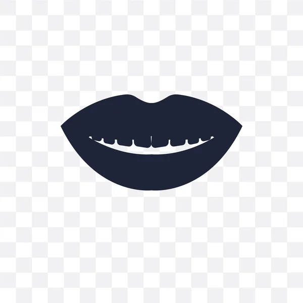 Улыбающийся Рот Прозрачной Иконой Зубов Улыбающийся Рот Изображающий Дизайн Зубов — стоковый вектор