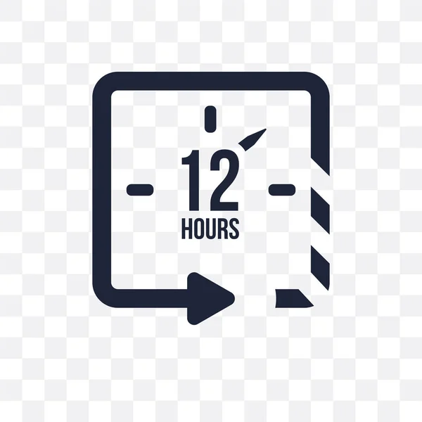 Horas Icono Transparente Diseño Símbolo Horas Colección Time Managemnet — Vector de stock