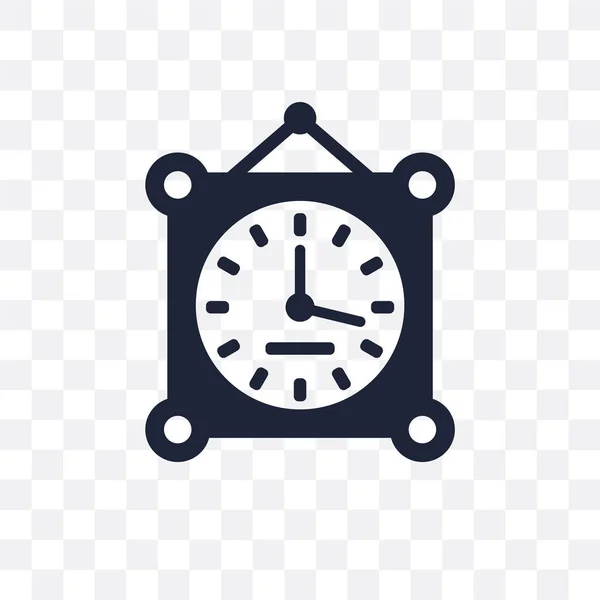 Reloj Icono Transparente Reloj Símbolo Diseño Colección Time Managemnet — Vector de stock