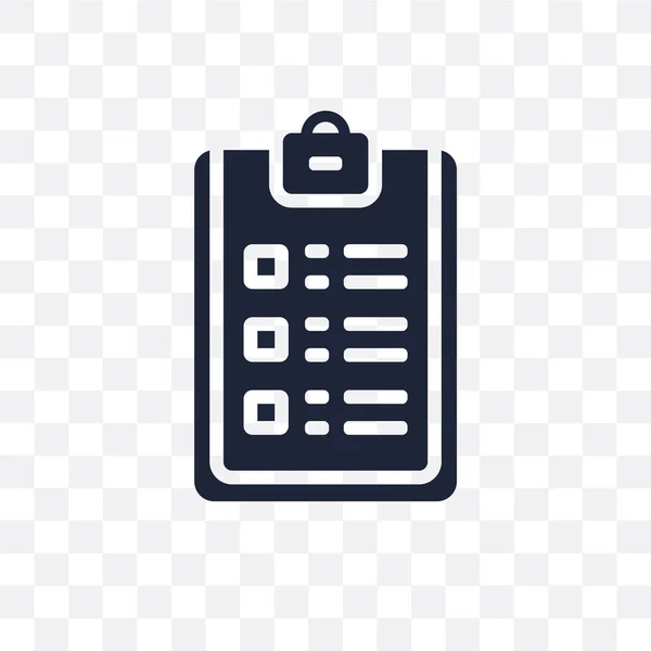 Lista Icono Transparente Lista Símbolos Diseño Colección Time Managemnet — Vector de stock