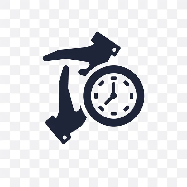 Icono Transparente Fuera Tiempo Diseño Símbolos Fuera Tiempo Colección Time — Vector de stock