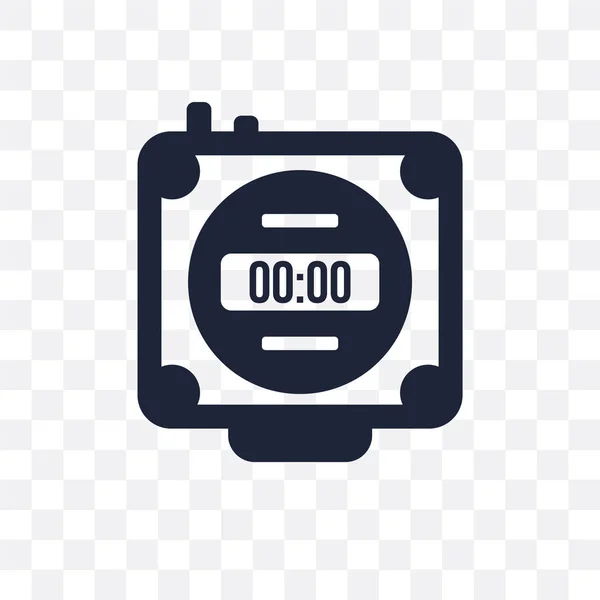 Temporizador Icono Transparente Diseño Del Símbolo Del Temporizador Colección Time — Vector de stock