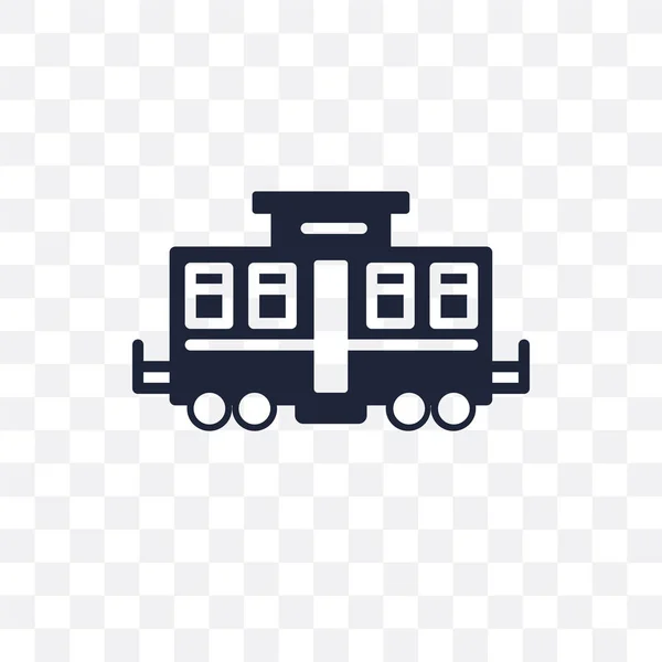 Caboose Przezroczystą Ikoną Caboose Symbol Projekt Kolekcji Transport — Wektor stockowy