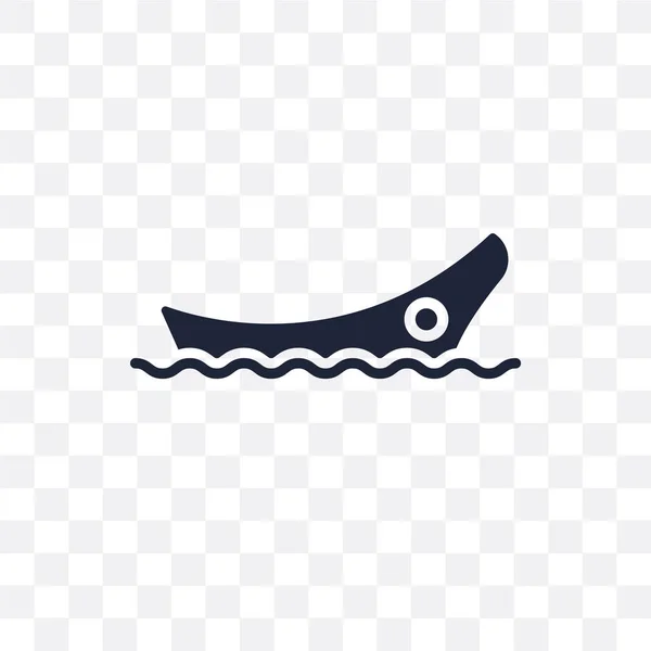 dugout canoe transparent icon. dugout canoe symbol design from Transportation collection.