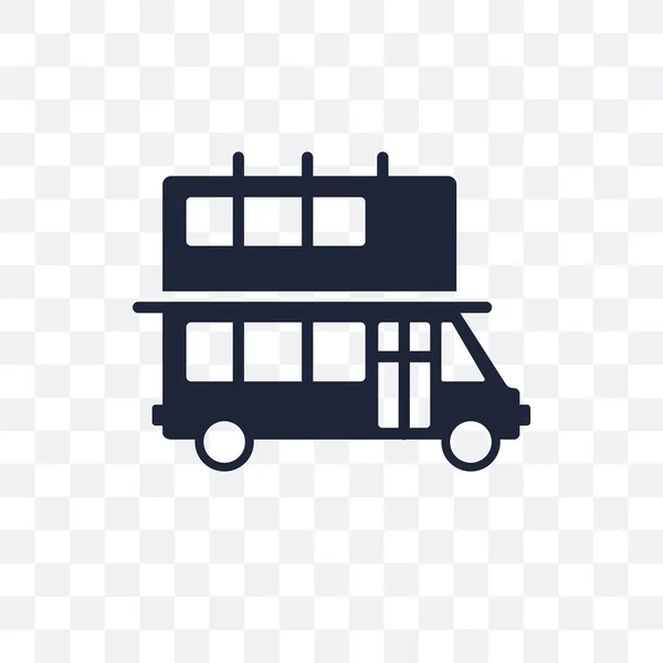 Doppeldeckerbus Transparentes Symbol Doppeldeckerbussymbole Aus Der Transport Sammlung — Stockvektor