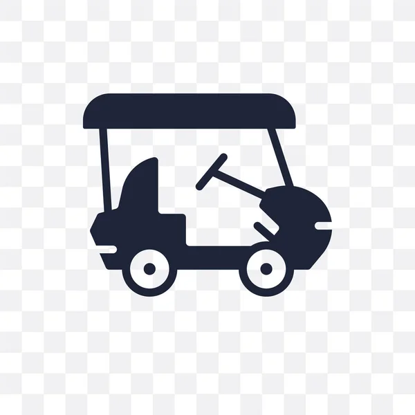 Golf Cart Icona Trasparente Design Simbolo Carrello Golf Della Collezione — Vettoriale Stock