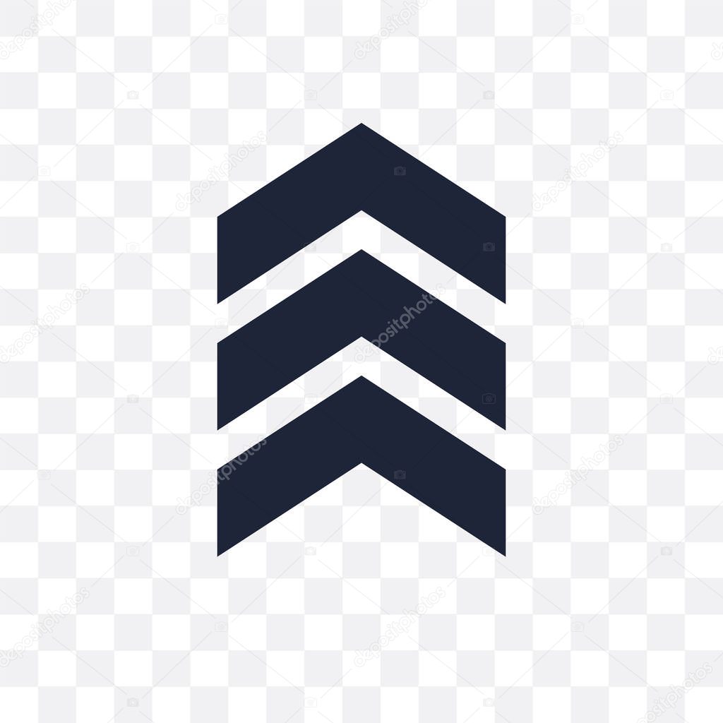 chevrons transparent icon. chevrons symbol design from Army collection.