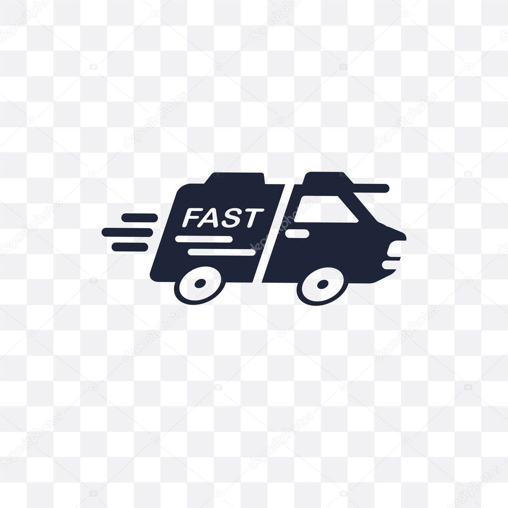 Fast delivery transparent icon. Fast delivery symbol design from Delivery and logistic collection.