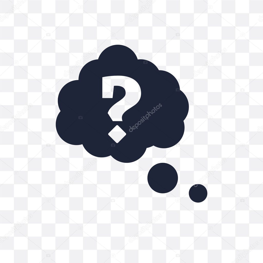 Question transparent icon. Question symbol design from Education collection.