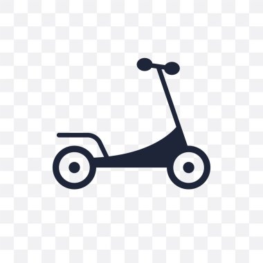Scooter şeffaf simge. Scooter sembolü tasarım ulaşım Collection.