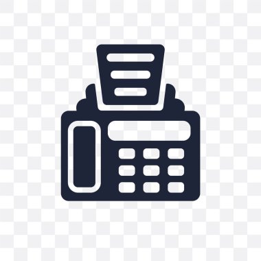 Faks makinesi şeffaf simge. Makine sembol tasarımı elektronik cihazlar koleksiyonundan Faks.