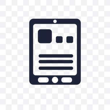 Tablet şeffaf simgesi. Tablet sembol tasarımı elektronik cihazlar Collection.