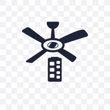 Tavan fan şeffaf simge. Tavan fan sembol tasarımı elektronik cihazlar Collection.